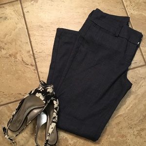 Denim style boot-cut trouser